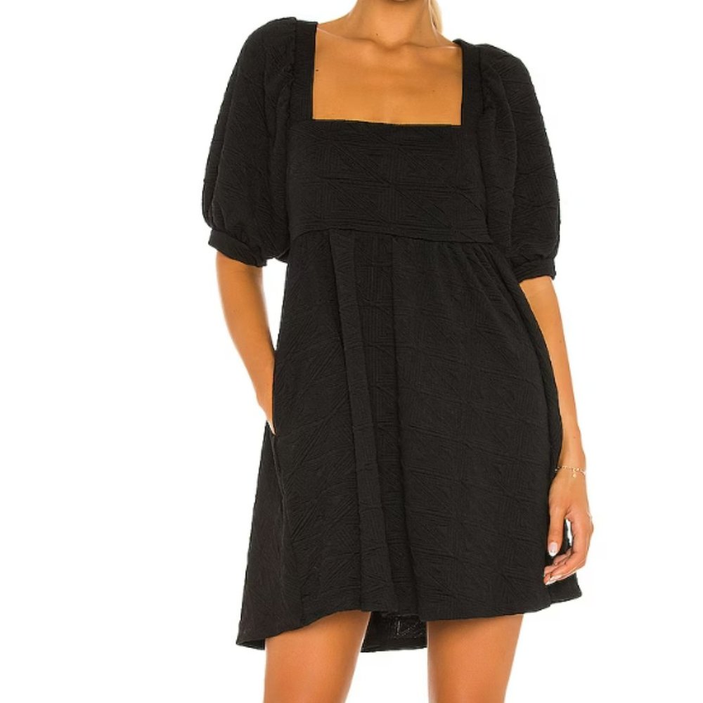 Free People Violet Mini Dress Black Medium